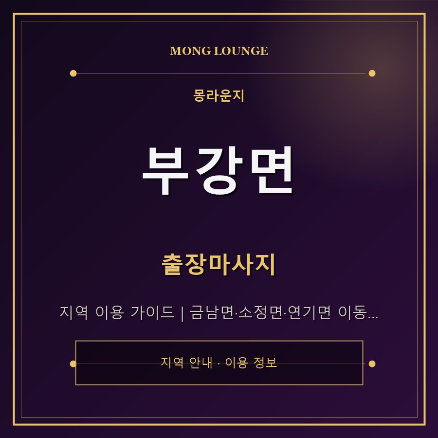 부강면 몽라운지 지역 안내