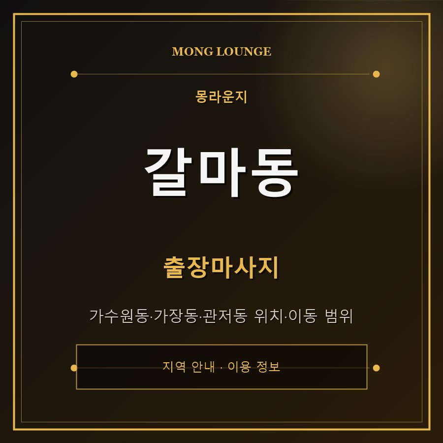 갈마동 몽라운지 지역 안내