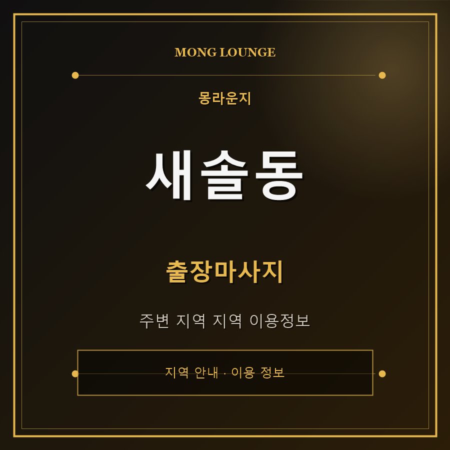 새솔동 몽라운지 지역 안내
